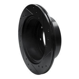 Kia Sorento Brake Rotor (1) - Rear Left - R1 Concepts - Drilled & Slotted - Black - `03-`06